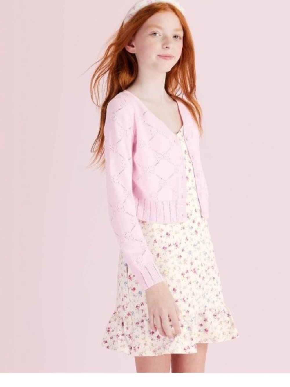 Love Shack Fancy x Target Pink Knit Cardigan